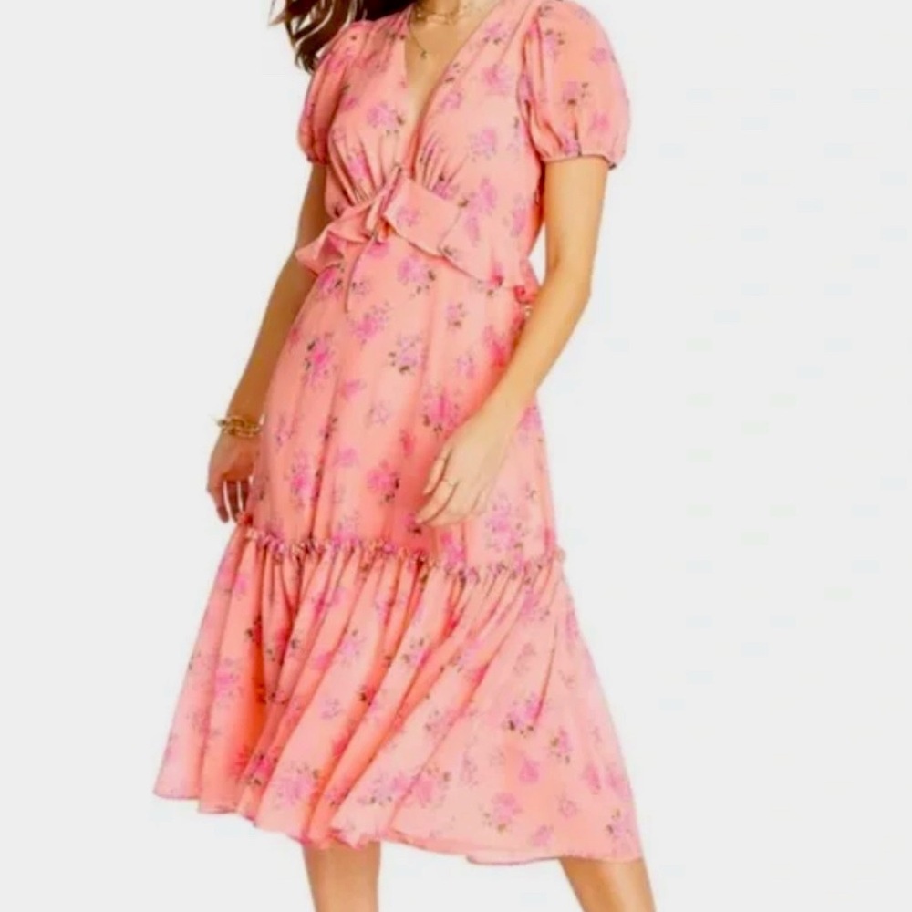 LoveShackFancy Floral Midi Dress